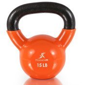 Vinyl Coated Iron Kettlebell, 15lb