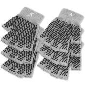 Grippy Yoga Gloves, Gray, 3PK