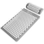 Acupressure Mat and Pillow Set, Gray
