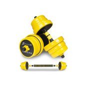 Adjustable Dumbbells and Barbell Set, 44LB