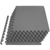 Weaved Pattern Exercise Puzzle Mat 3/4-in, Gray, 24 Sq Ft - 6 Tiles
