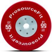 Color Training Bumper Plate 55 lb, Red
