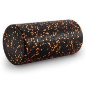 High Density Speckled Foam Roller 12x6-in, Black/Orange