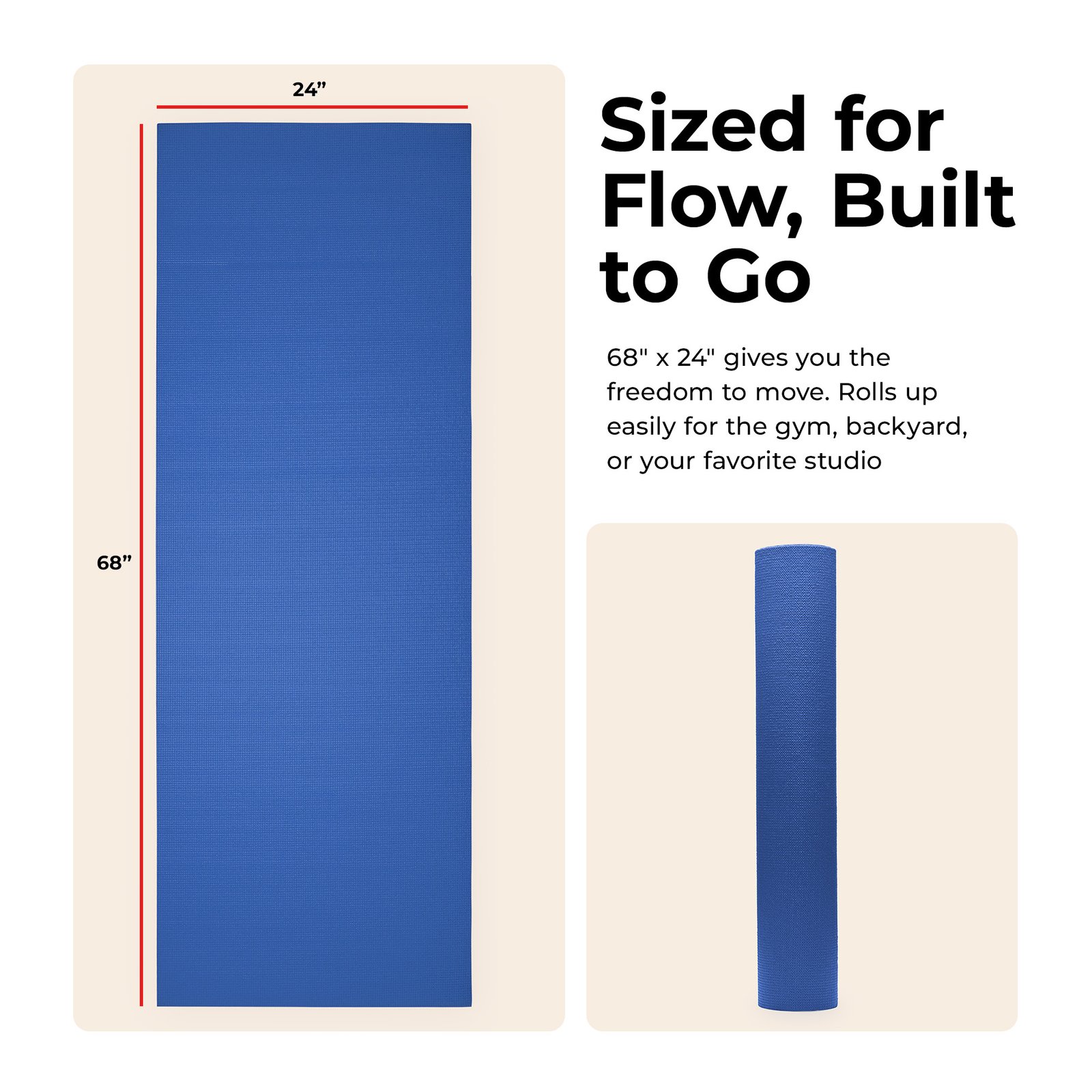 Sunny Health & Fitness Yoga Mat (Blue)