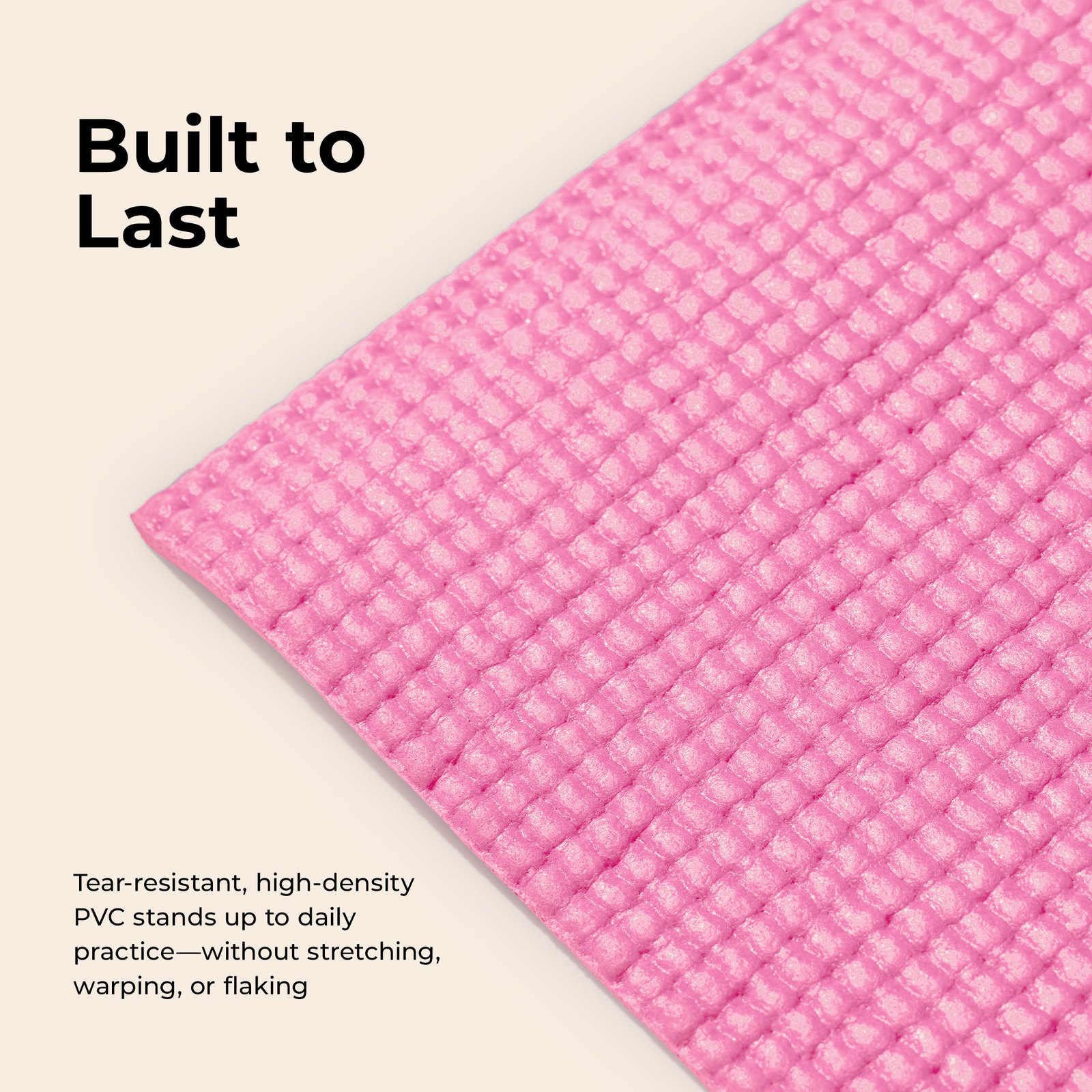 Sunny Health & Fitness Yoga Mat (Pink) - Image 3