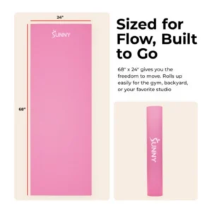 Sunny Health & Fitness Yoga Mat (Pink)