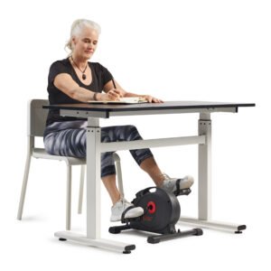 Sunny Health & Fitness Under Desk Smart Mini Exercise Bike (Dark Grey) - SF-B023005DGY