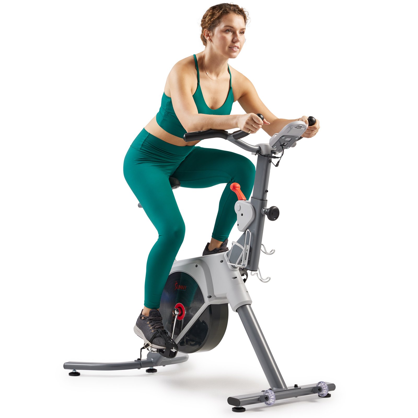 Sunny Health & Fitness Prime Magnetic Belt Drive Indoor Cycling Bike with Two Stage Transmission, Emergency Lever, and Exclusive SunnyFit® App Bluetooth Connectivity - SF-B122061 - Image 6