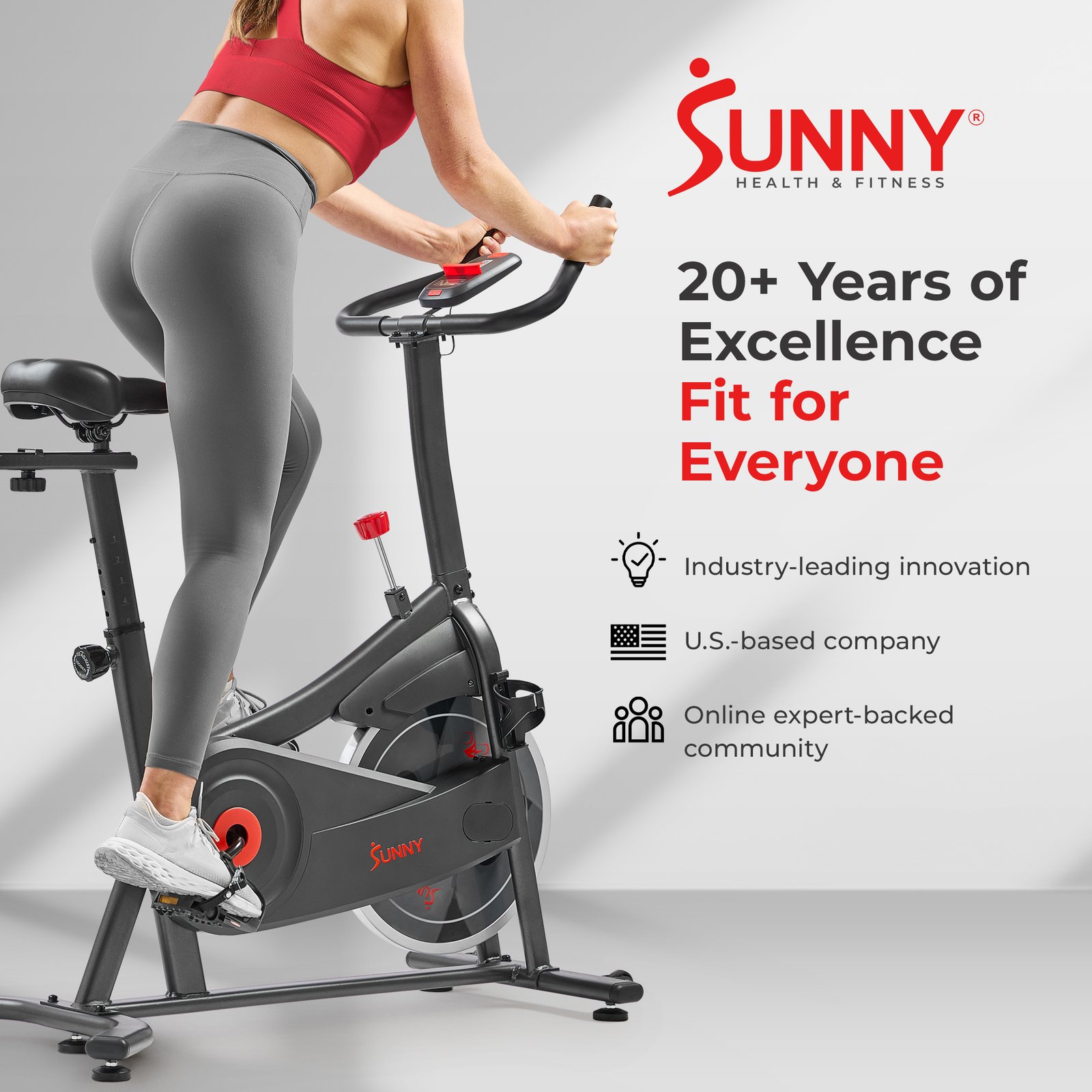 Sunny Health & Fitness ACTIVE 100 Smart Magnetic Cycling Exercise Bike - SF-B124066 - Image 5