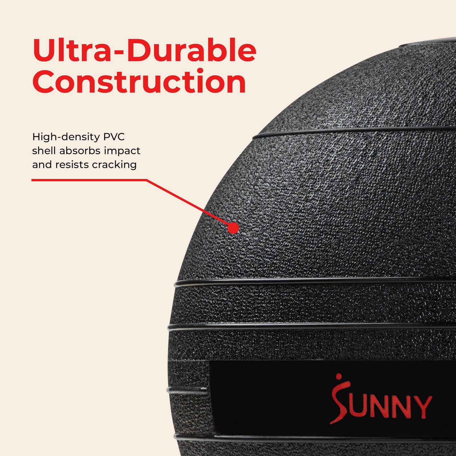 Sunny Health & Fitness Slam Ball 25LBS - SF-EB04-25 - Image 4