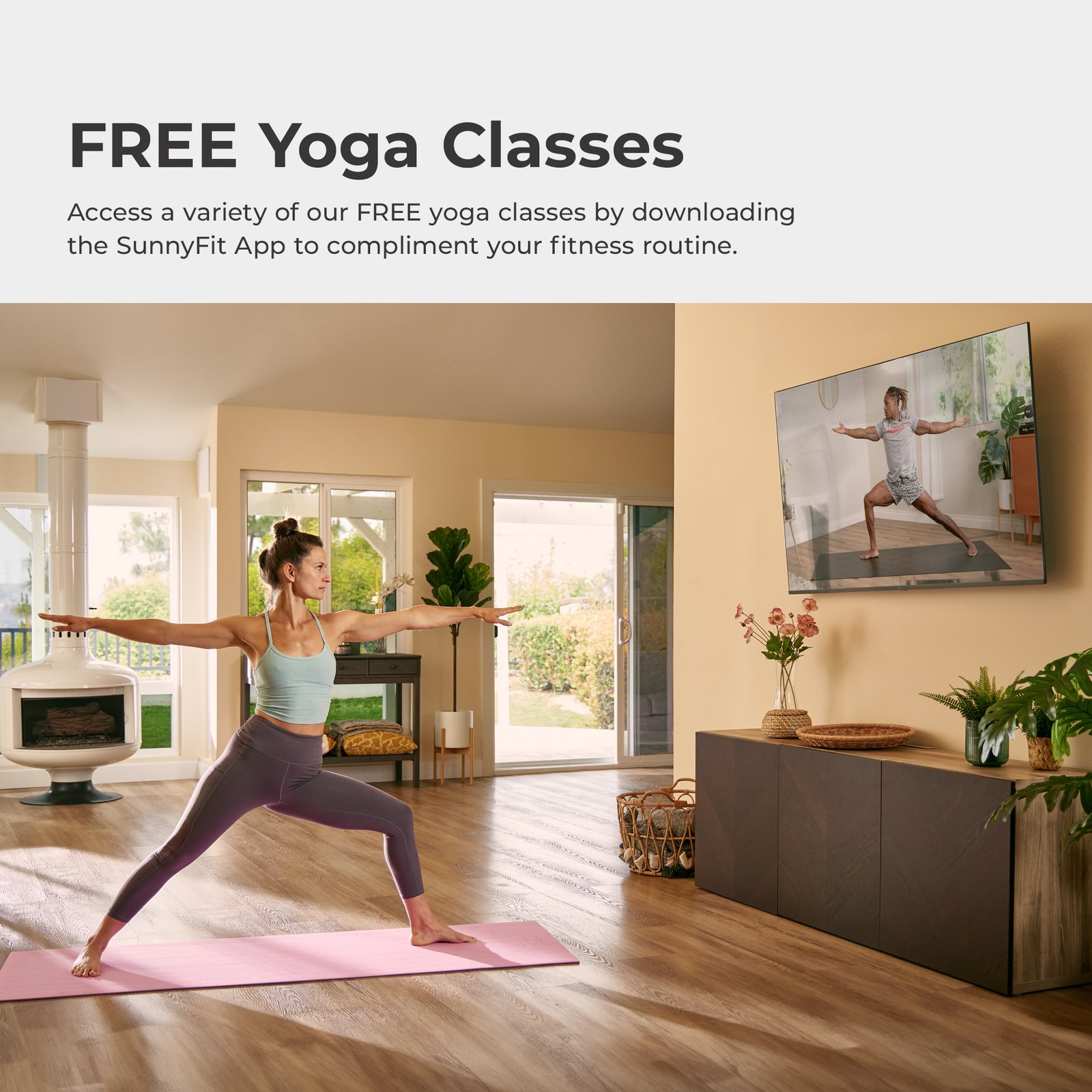 Sunny Health & Fitness Anti-Slip Dual Color Exercise Yoga Mat (Pink) - SF-EM02-PK - Image 2