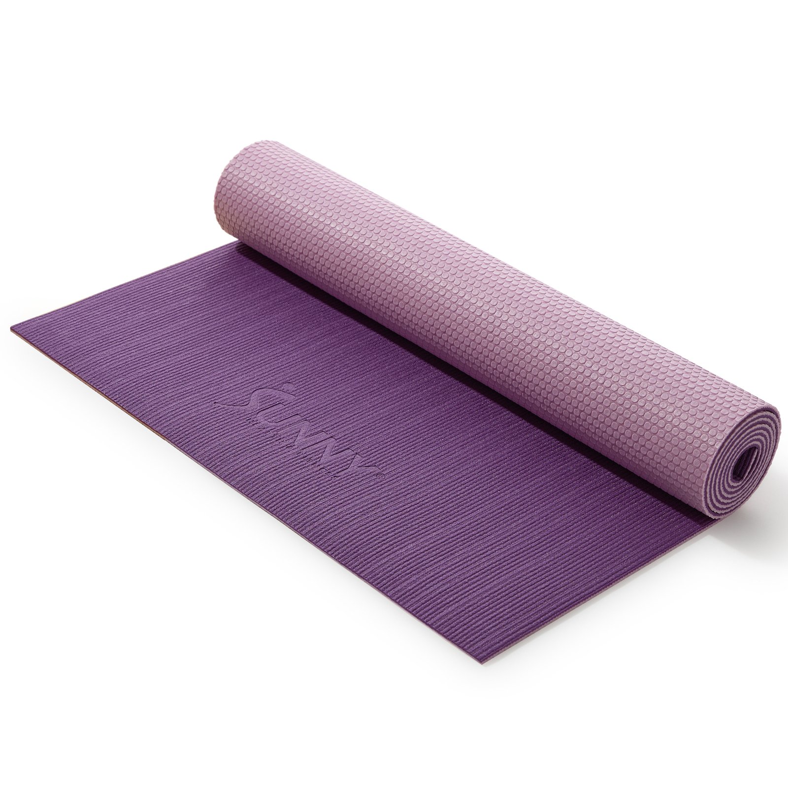 Sunny Health & Fitness Anti-Slip Dual Color Exercise Yoga Mat (Purple) - SF-EM02-PR - Image 4