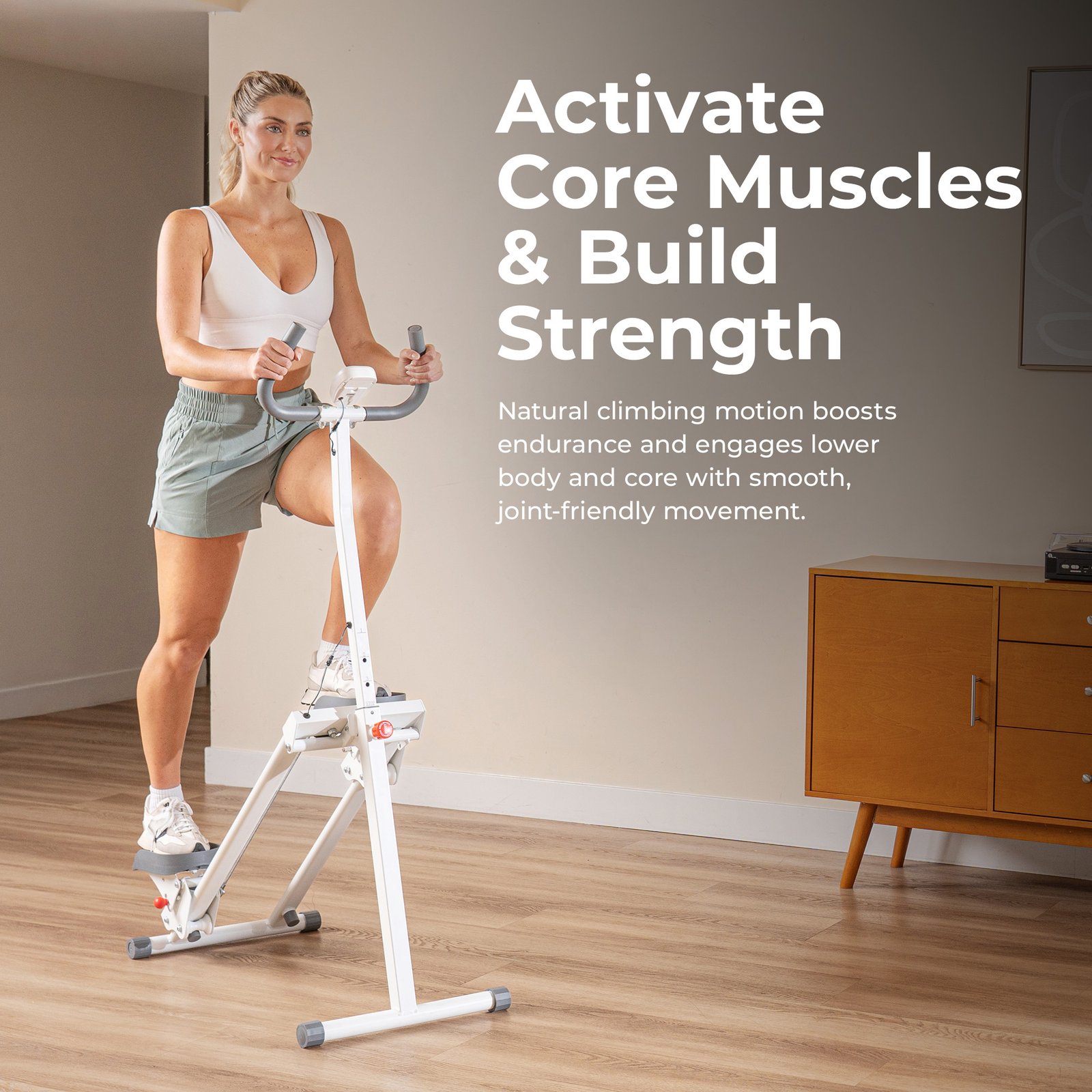 Sunny Health & Fitness Smart & Compact Step Climber in White - SF-S025025WT - Image 5