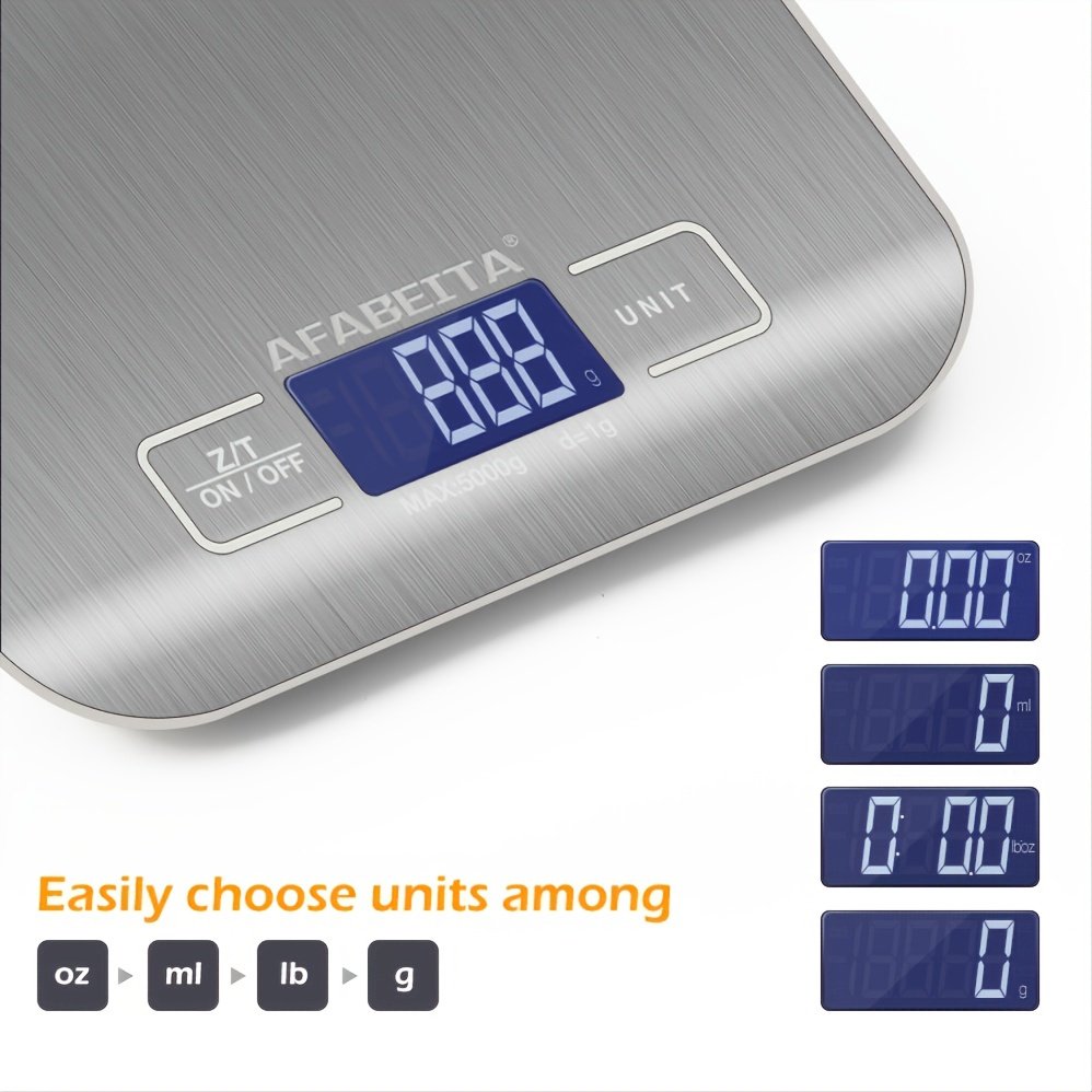 1pc 10KG/5KG Kitchen Scales Stainless Steel Weighing For Food Diet Postal Balance Measuring LCD Precision Electronic - Image 9