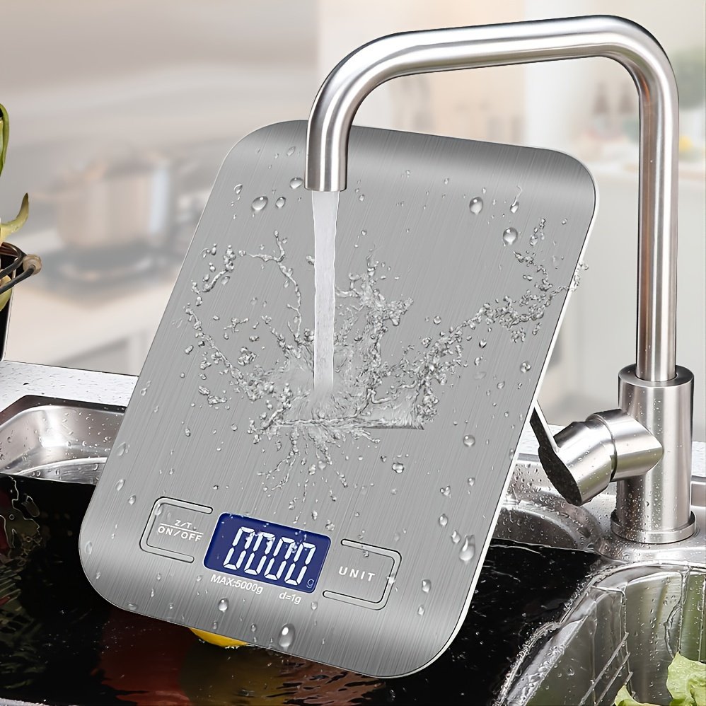 1pc 10KG/5KG Kitchen Scales Stainless Steel Weighing For Food Diet Postal Balance Measuring LCD Precision Electronic - Image 7